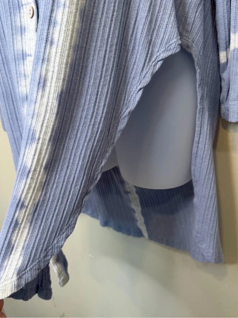 FP | Little Dream Dusty Blue Tie Dye Top & Botton Ribbed Two-Piece Lounge Set - Picture 8 of 16